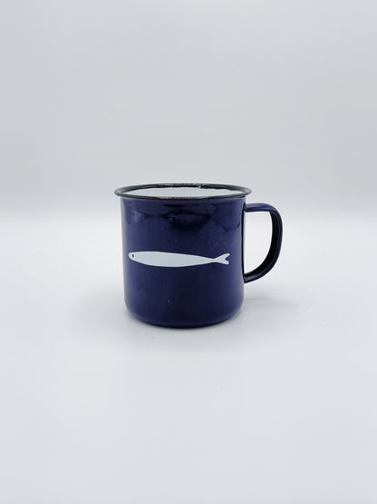 Mug in metallo smaltato vintage